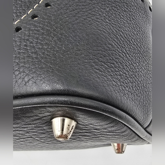 🌻VINTAGE!🌻Coach Y2K Hampton Luxury Tassel Satchel + Shoulder Chain Strap,Black - Picture 6 of 16